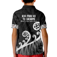 Kia Mau Ki To Ukaipo Kid Polo Shirt Te Reo Maori Koru Fern Art