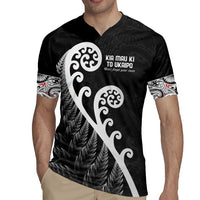 Kia Mau Ki To Ukaipo Rugby Jersey Te Reo Maori Koru Fern Art