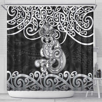 Te Reo Maori Tiki Inspired Art Shower Curtain