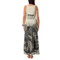 Whanau Maori Language Family Matching Tank Maxi Dress and Hawaiian Shirt Te Reo Maori Inspired Art