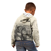 Whanau Maori Language Kid Hoodie Te Reo Maori Inspired Art