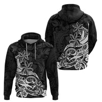 Polynesian Sunset Plumeria Hoodie Pacific Island Tribal Black Style LT9 - Polynesian Pride