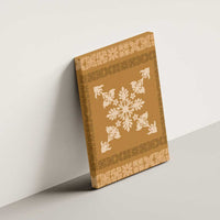 Hawaiian Quilt Block Design Canvas Wall Art Gold Hawaii Culture Motifs LT9 - Polynesian Pride