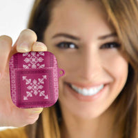 Hawaiian Quilt Block Design AirPods Case Pink Hawaii Culture Motifs LT9 Pink - Polynesian Pride