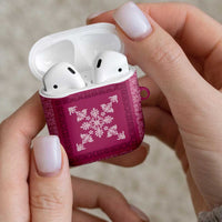 Hawaiian Quilt Block Design AirPods Case Pink Hawaii Culture Motifs LT9 - Polynesian Pride