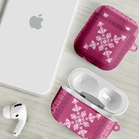 Hawaiian Quilt Block Design AirPods Case Pink Hawaii Culture Motifs LT9 - Polynesian Pride
