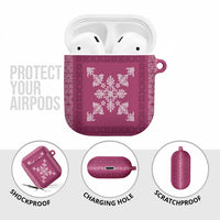 Hawaiian Quilt Block Design AirPods Case Pink Hawaii Culture Motifs LT9 - Polynesian Pride