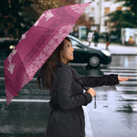 Hawaiian Quilt Block Design Umbrella Pink Hawaii Culture Motifs - Polynesian Pride