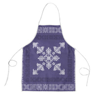 Hawaiian Quilt Block Design Apron Purple Hawaii Culture Motifs - Polynesian Pride