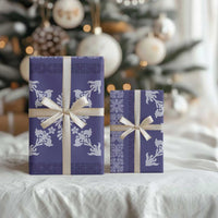 Hawaiian Quilt Block Design Wrapping Paper Purple Hawaii Culture Motifs - Polynesian Pride