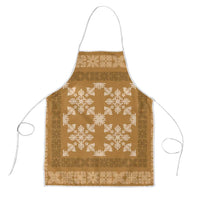 Hawaiian Quilt Pattern Apron Gold Hawaii Culture Tropical - Polynesian Pride