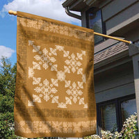 Hawaiian Quilt Pattern Garden Flag Gold Hawaii Culture Tropical - Polynesian Pride