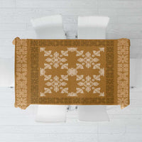 Hawaiian Quilt Pattern Tablecloth Gold Hawaii Culture Tropical - Polynesian Pride