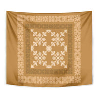 Hawaiian Quilt Pattern Tapestry Gold Hawaii Culture Tropical - Polynesian Pride
