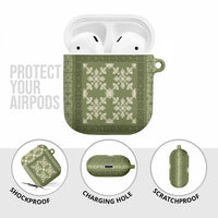 Hawaiian Quilt Pattern AirPods Case Lime Hawaii Culture Tropical - Polynesian Pride