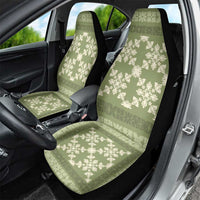 Hawaiian Quilt Pattern Car Seat Cover Lime Hawaii Culture Tropical - Polynesian Pride