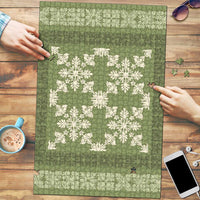 Hawaiian Quilt Pattern Puzzle Lime Hawaii Culture Tropical - Polynesian Pride