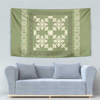Hawaiian Quilt Pattern Tapestry Lime Hawaii Culture Tropical - Polynesian Pride