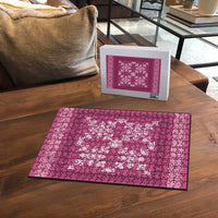 Hawaiian Quilt Pattern Puzzle Pink Hawaii Culture Tropical - Polynesian Pride