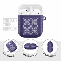 Hawaiian Quilt Pattern AirPods Case Purple Hawaii Culture Tropical - Polynesian Pride
