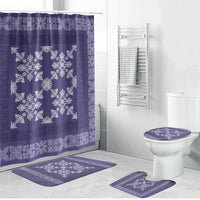 Hawaiian Quilt Pattern Bathroom Set Purple Hawaii Culture Tropical - Polynesian Pride