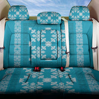 Hawaiian Quilt Pattern Back Car Seat Cover Teal Hawaii Culture Tropical - Polynesian Pride