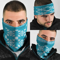 Hawaiian Quilt Pattern Neck Gaiter Teal Hawaii Culture Tropical - Polynesian Pride