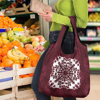 Palm Leaf Quilt Pattern Grocery Bag Hawaii Culture Floral - Polynesian Pride