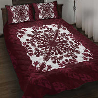 Palm Leaf Quilt Pattern Quilt Bed Set Hawaii Culture Floral - Polynesian Pride