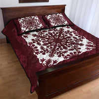 Palm Leaf Quilt Pattern Quilt Bed Set Hawaii Culture Floral - Polynesian Pride