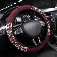 Palm Leaf Quilt Pattern Steering Wheel Cover Hawaii Culture Floral - Polynesian Pride
