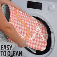 Pink Tropical Floral Palaka Bathroom Set Hawaiian Quilt Pattern - Polynesian Pride