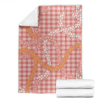 Pink Tropical Floral Palaka Blanket Hawaiian Quilt Pattern - Polynesian Pride