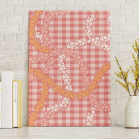 Pink Tropical Floral Palaka Canvas Wall Art Hawaiian Quilt Pattern - Polynesian Pride