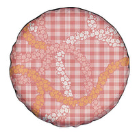 Pink Tropical Floral Palaka Spare Tire Cover Hawaiian Quilt Pattern - Polynesian Pride