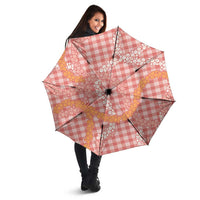 Pink Tropical Floral Palaka Umbrella Hawaiian Quilt Pattern - Polynesian Pride