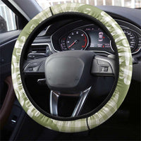 Green Ulu Palaka Quilt Pattern Steering Wheel Cover Hawaii Culture Breadfruit - Polynesian Pride