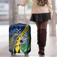 Personalised Crocodile and Shark Solomon Islands Luggage Cover Polynesian Tribal Tattoo LT9 - Polynesian Pride