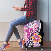 Aloha Vintage Hibiscus Lei Seamless Pattern Luggage Cover - Polynesian Pride