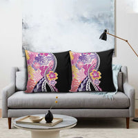 Aloha Vintage Hibiscus Lei Seamless Pattern Pillow Cover - Polynesian Pride