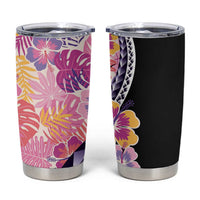 Aloha Vintage Hibiscus Lei Seamless Pattern Tumbler Cup - Polynesian Pride