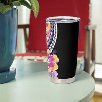 Aloha Vintage Hibiscus Lei Seamless Pattern Tumbler Cup - Polynesian Pride