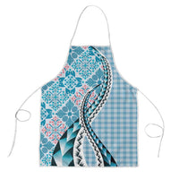 Aloha Vintage Palaka Floral Hawaiian Quilt Apron Uliuli Motif - Polynesian Pride