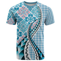 Aloha Vintage Palaka Floral Hawaiian Quilt T Shirt Uliuli Motif - Polynesian Pride