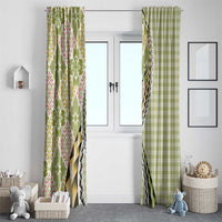 Aloha Vintage Palaka Floral Hawaiian Quilt Window Curtain Omaomao Motif - Polynesian Pride