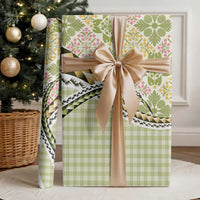 Aloha Vintage Palaka Floral Hawaiian Quilt Wrapping Paper Omaomao Motif - Polynesian Pride