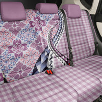 Aloha Vintage Palaka Floral Hawaiian Quilt Back Car Seat Cover Akala Motif - Polynesian Pride