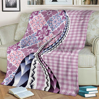 Aloha Vintage Palaka Floral Hawaiian Quilt Blanket Akala Motif - Polynesian Pride