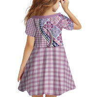 Aloha Vintage Palaka Floral Hawaiian Quilt Family Matching Off Shoulder Maxi Dress and Hawaiian Shirt Akala Motif - Polynesian Pride