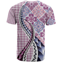 Aloha Vintage Palaka Floral Hawaiian Quilt T Shirt Akala Motif - Polynesian Pride